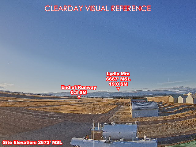 Eureka Airport, South view on a clear day