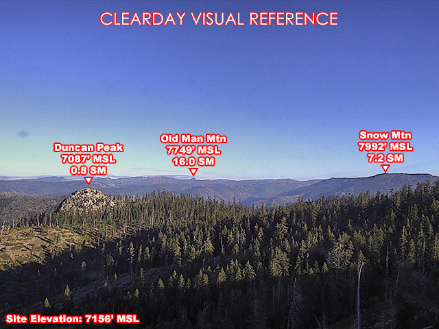 Duncan Peak Lookout, North view on a clear day