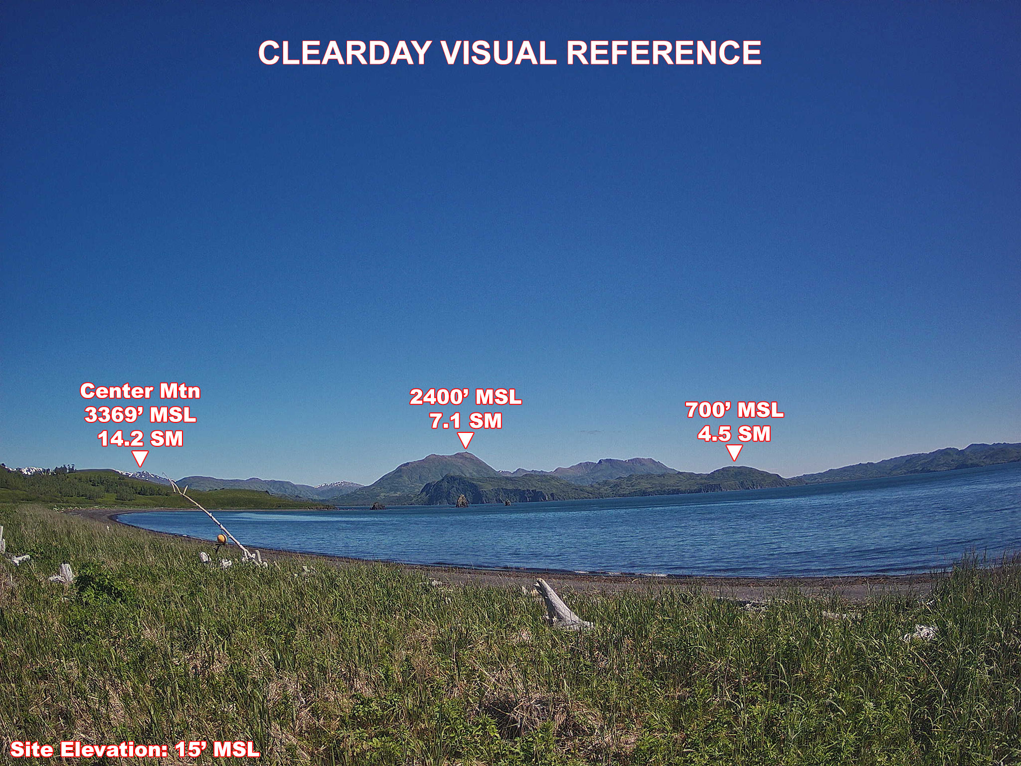 Eagle Harbor, North view on a clear day