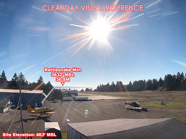 Brookings Airport, South view on a clear day