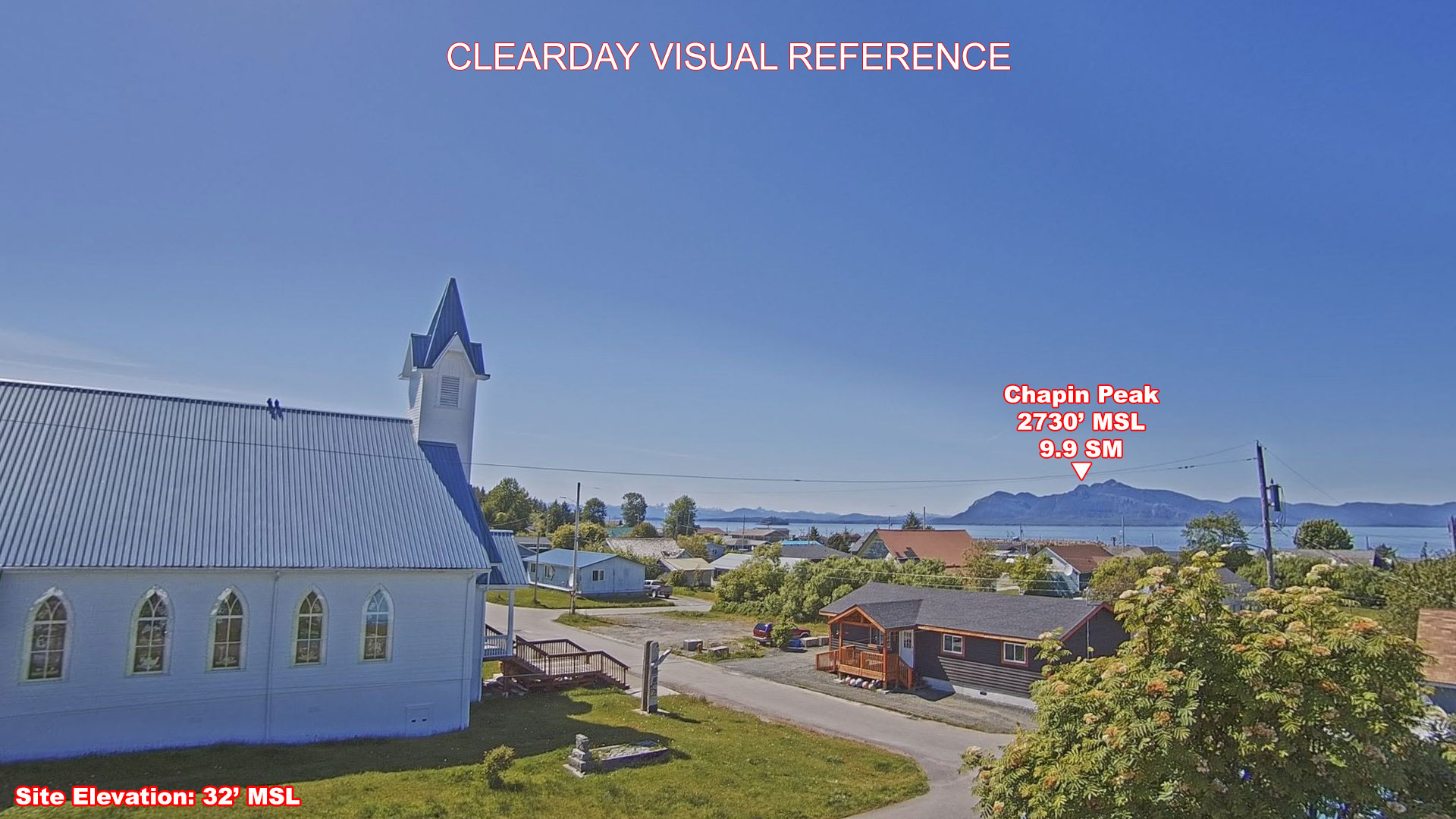 Metlakatla, West view on a clear day